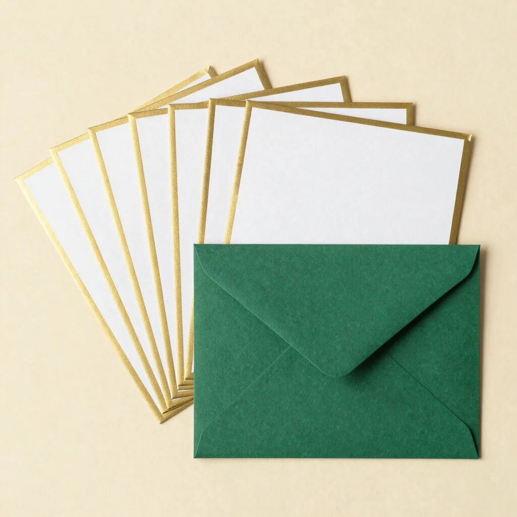 Gold Foil Letterpress Note Cards
